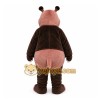 Brown Hippopotamus Mascot Costume with Custom Logo Brown Hippopotamus Mascot Costume with Custom Logo