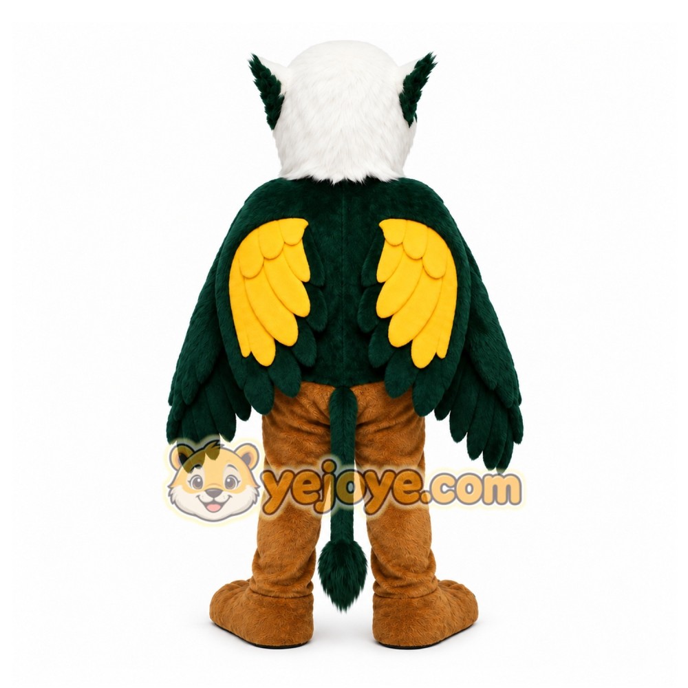 Green Eagle Mascot Costume with Custom Logo Green Eagle Mascot Costume with Custom Logo