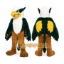 Green Eagle Mascot Costume with Custom Logo