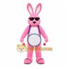 Pink Rabbit Mascot Costume with Custom Logo Pink Rabbit Mascot Costume with Custom Logo