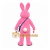 Pink Rabbit Mascot Costume with Custom Logo Pink Rabbit Mascot Costume with Custom Logo