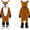 Brown Fox Mascot Costume with Custom Logo