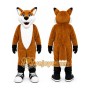 Brown Fox Mascot Costume with Custom Logo