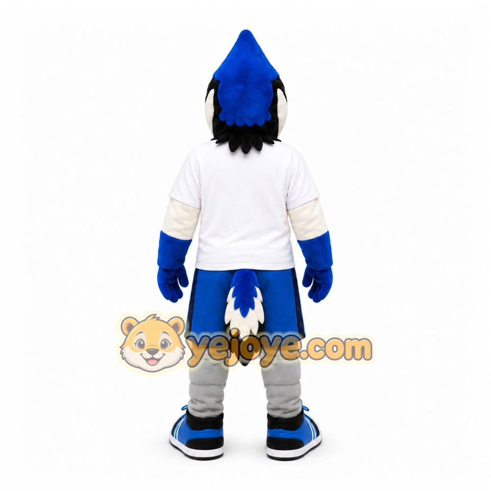 Blue Bird Mascot Costume with Custom Logo Blue Bird Mascot Costume with Custom Logo