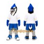 Blue Bird Mascot Costume with Custom Logo
