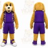 Yellow Dog Mascot Costume with Custom Logo