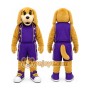 Yellow Dog Mascot Costume with Custom Logo