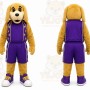 Yellow Dog Mascot Costume with Custom Logo
