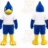 Blue Bird Mascot Costume with Custom Logo