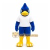 Blue Bird Mascot Costume with Custom Logo