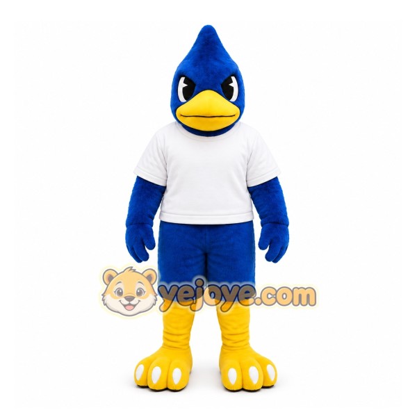 Blue Bird Mascot Costume with Custom Logo Blue Bird Mascot Costume with Custom Logo