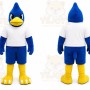 Blue Bird Mascot Costume with Custom Logo