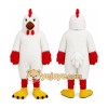 White Chicken Mascot Costume with Custom Logo White Chicken Mascot Costume with Custom Logo