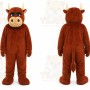 Brown Bull Mascot Costume with Custom Logo