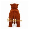 Brown Bull Mascot Costume with Custom Logo