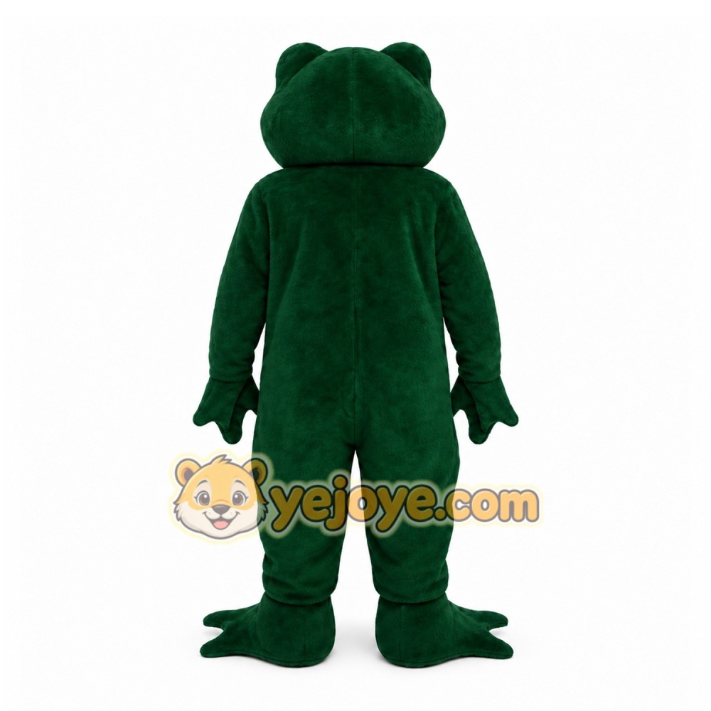 Green Frog Mascot Costume with Custom Logo Green Frog Mascot Costume with Custom Logo