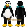 Black Penguin Mascot Costume with Custom Logo Black Penguin Mascot Costume with Custom Logo