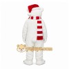 White Bear Mascot Costume with Custom Logo White Bear Mascot Costume with Custom Logo
