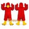 Red Bird Mascot Costume with Custom Logo