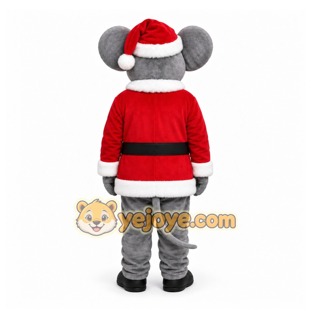 Gray Mouse Mascot Costume with Custom Logo Gray Mouse Mascot Costume with Custom Logo