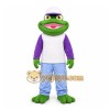 Green Frog Mascot Costume with Custom Logo Green Frog Mascot Costume with Custom Logo