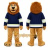 Brown Lion Mascot Costume with Custom Logo Brown Lion Mascot Costume with Custom Logo