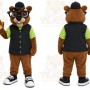 Brown Beaver Mascot Costume with Custom Logo