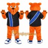 Orange Bear Mascot Costume with Custom Logo Orange Bear Mascot Costume with Custom Logo