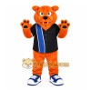 Orange Bear Mascot Costume with Custom Logo Orange Bear Mascot Costume with Custom Logo