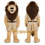 Brown Lion Mascot Costume with Custom Logo
