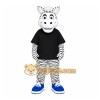 White Zebra Mascot Costume with Custom Logo White Zebra Mascot Costume with Custom Logo