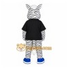 White Zebra Mascot Costume with Custom Logo White Zebra Mascot Costume with Custom Logo