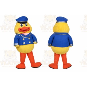 Yellow Duck Mascot Costume with Custom Logo