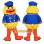 Yellow Duck Mascot Costume with Custom Logo