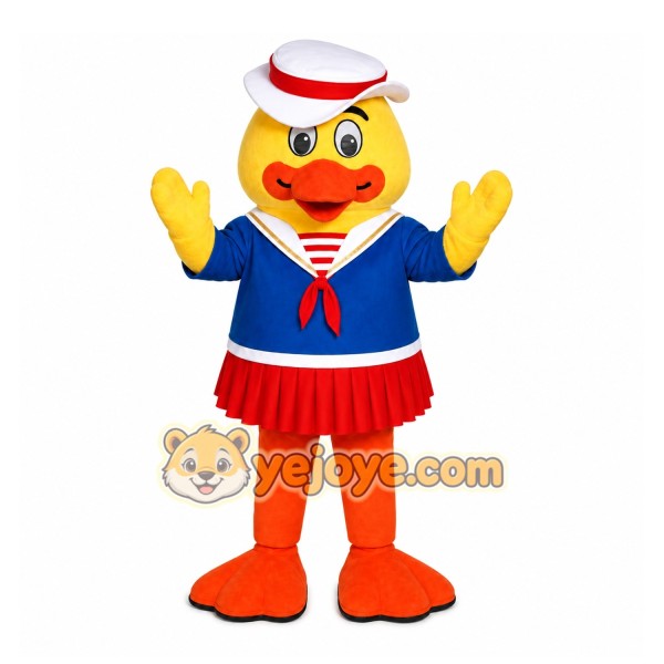 Yellow Duck Mascot Costume with Custom Logo Yellow Duck Mascot Costume with Custom Logo