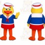 Yellow Duck Mascot Costume with Custom Logo