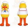 Yellow Duck Mascot Costume with Custom Logo