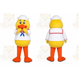 Yellow Duck Mascot Costume with Custom Logo