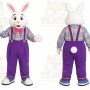 White Rabbit Mascot Costume with Custom Logo