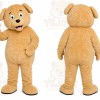 Brown Dog Mascot Costume with Custom Logo
