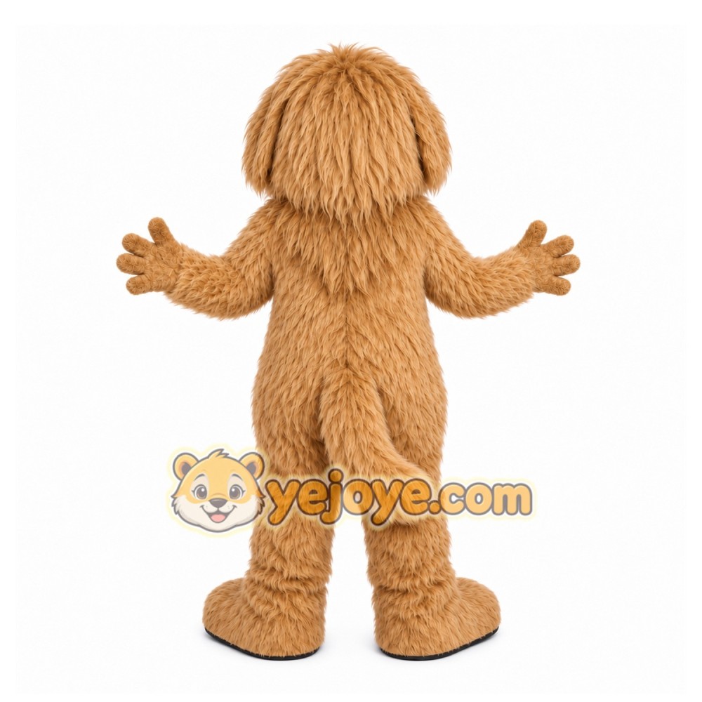 Brown Dog Mascot Costume with Custom Logo Brown Dog Mascot Costume with Custom Logo