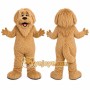 Brown Dog Mascot Costume with Custom Logo
