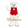 White Bear Mascot Costume with Custom Logo White Bear Mascot Costume with Custom Logo