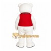 White Bear Mascot Costume with Custom Logo White Bear Mascot Costume with Custom Logo