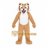 Tan Tiger Mascot Costume with Custom Logo Tan Tiger Mascot Costume with Custom Logo