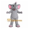 Gray Elephant Mascot Costume with Custom Logo Gray Elephant Mascot Costume with Custom Logo
