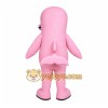 Pink Dolphin Mascot Costume with Custom Logo Pink Dolphin Mascot Costume with Custom Logo
