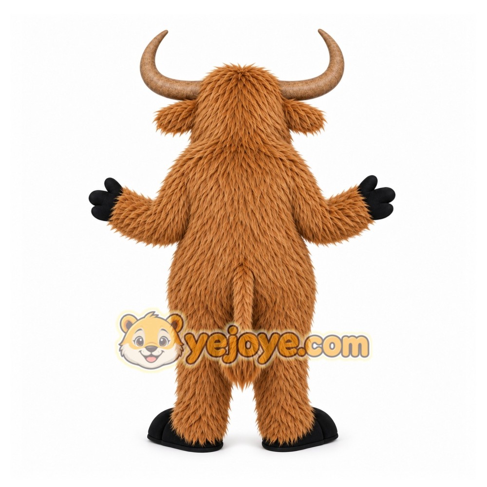 Brown Bull Mascot Costume with Custom Logo Brown Bull Mascot Costume with Custom Logo