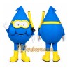 Blue Water Drop Mascot Costume with Custom Logo Blue Water Drop Mascot Costume with Custom Logo