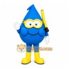 Blue Water Drop Mascot Costume with Custom Logo Blue Water Drop Mascot Costume with Custom Logo